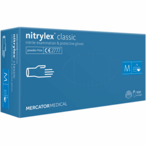 Vienkartinės nitrilinės pirštinės  NITRILE, 100vnt, dydis M, mėlynos, be talko