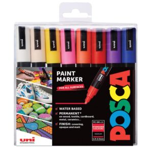 POSCA PC-5M Įvairių spalvų 16 vnt - Image 1