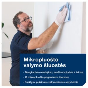 Daugkartinio valymo šluostės iš mikropluošto Tork (183603), raudonos spalvos, 6vnt - Image 3