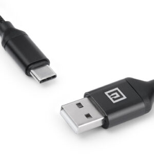 Laidas REAL-EL Premium USB A - C tipo, audinio, juodos spalvos, 2 m, tekstilinis - Image 2
