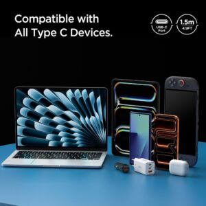 SPIGEN EB6015CC ESSENTIAL TYPE-C KABELIS 60W 150CM GUNMETAL - Image 7