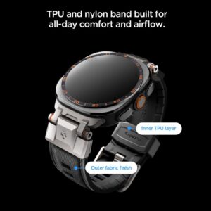 SPIGEN DURAPRO ARMOR DIRŽELIS SAMSUNG GALAXY WATCH ULTRA 1 / 2 2024-2026 (47 MM) JUODAS - Image 6