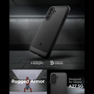 SPIGEN RUGGED ARMOR GALAXY A27 5G MATINIS JUODAS - Image 6
