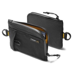 SPIGEN LF300 MINKŠTAS RFID KORTELIŲ DĖKLAS JUODAS