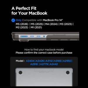 SPIGEN AIRSKIN MACBOOK PRO 14 M1-M5 PRO / M5 PRO MAX 2021-2026 FROST BLACK - Image 6