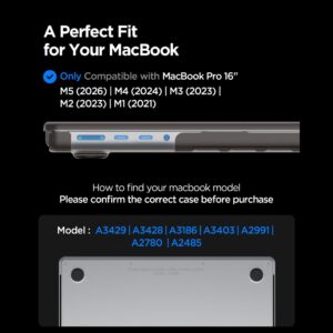 SPIGEN AIRSKIN MACBOOK PRO 16 M1-M5 / M5 PRO / M5 PRO MAX 2021-2026 MATINĖ JUODA - Image 6