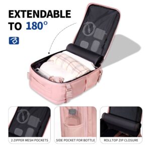 Tech-Protect DEFENDER S50 RYANAIR & WIZZAIR KELIONINĖ KUPRINĖ NEŠIOJAMAM KOMPIUTERIUI 20L 40x20x25 DULKIŲ ROŽINĖ - Image 6