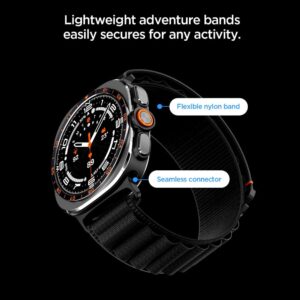 Spigen WBF1 DIRŽELIS Samsung Galaxy WATCH ULTRA 1 / 2 2024-2026 (47 MM) JUODAS - Image 6