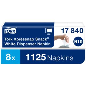 Servetėlės „Tork Xpressnap Snack®“ N10 (17840), dozatorių servetėlės, 1 sluoksniai, 1125vnt., baltos spalvos (įpak. 5vnt)