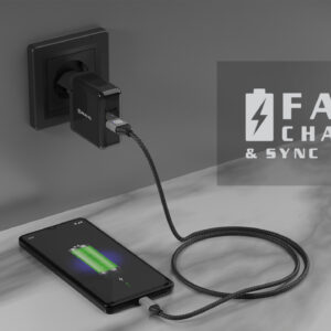Laidas REAL-EL Premium USB A - C tipo, odinis, juodos spalvos, 1 m, odinis - Image 8