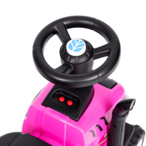 Vaikiškas traktorius New Holland su priekaba, interaktyviu vairu ir garsais, rožinis - Image 7