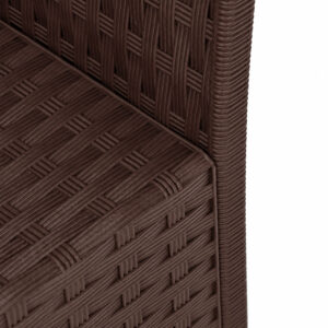 Dvivietė sodo sofa su pagalvėle, suoliukas balkonui, terasai ir sodui, ruda, MultiGarden - Image 7