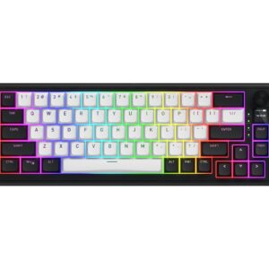 HATOR Skyfall 65 MAG ULTIMA 8K wireless klaviatūra Žaidimams USB + RF Wireless + Bluetooth QWERTY Anglų (JAV) Juoda, Balta