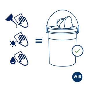 Servetėlės drėgnosios kibirėlyje Tork Premium W14 (190594), 1 sluoksnis, baltos spalvos, 58 lapelių - Image 3