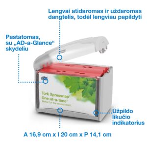 Laikiklis stalo servetėlėms Tork Tabletop N4 (272613), pilkos spalvos, plastikinis - Image 3