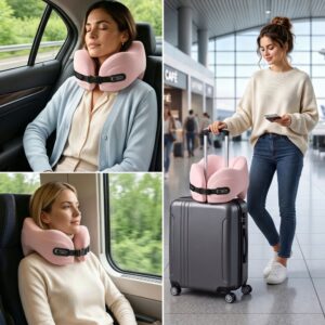 TECH-PROTECT COMFORTREST KELIONINĖ KAKLO PAGALVĖ ROŽINĖ - Image 5