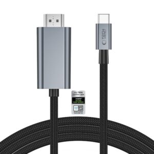 TECH-PROTECT ULTRABOOST KABELIS USB-C Į HDMI 2.1 8K 60HZ 200CM GELEŽIES PILKOS SPALVOS