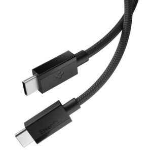 SPIGEN EB6015CC ESSENTIAL TYPE-C KABELIS 60W 150CM JUODAS