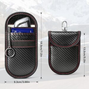 TECH-PROTECT KLR100 DĖKLAS KEYLESS RFID SIGNALO BLOKAVIMO DĖŽUTĖ CARBON JUODA/RAUDONA - Image 5