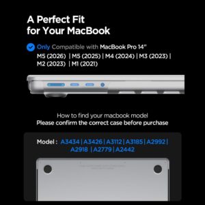 SPIGEN AIRSKIN MACBOOK PRO 14 M1-M5 PRO / M5 PRO MAX 2021-2026 MATINIS SKAIDRUS DĖKLAS - Image 7