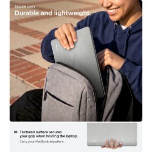 SPIGEN URBAN FIT MACBOOK AIR 13 M2-M5 2023-2026 DĖKLAS HEATHER GREY - Image 7