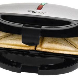 Clatronic ST/WA 3670 sumuštinių keptuvė 800 W Juoda, Nerūdijančiojo plieno