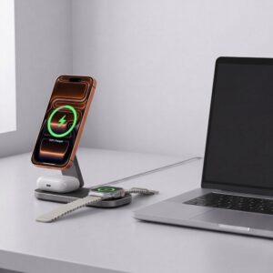 TECH-PROTECT A52 3IN1 MAGNETINIS MAGSAFE BELAIDIS ĮKROVIKLIS 25W QI2.2 JUODAS - Image 8