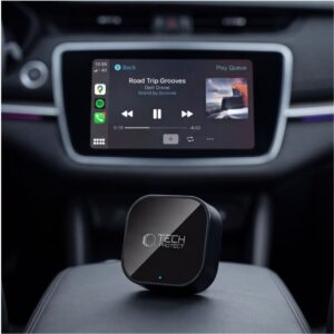 TECH-PROTECT ULTRABOOST CA01 APPLE CARPLAY / ANDROID AUTO ADAPTERIS USB BLUETOOTH 5.4 MATINĖ JUODA - Image 8