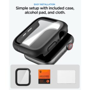 SPIGEN THIN FIT 360 APPLE WATCH 4 / 5 / 6 / SE 1 / 2 / 3 (44 MM) JUODAS - Image 8