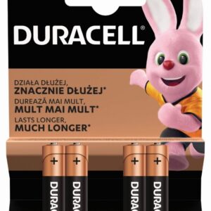 Elementai Duracell AAA (LR03/MN2400) 1,5V, šarminiai, 4 vnt