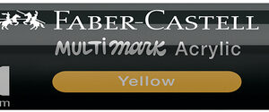 Akrilinis žymeklis Faber-Castell Multimark SP, geltonos spalvos 108 - Image 3