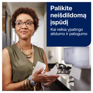 Popieriniai rankšluosčiai Tork Premium Matic Soft H1 (290016), 2 sluoksniai, baltos spalvos, 100m, 408 lapeliai - Image 4