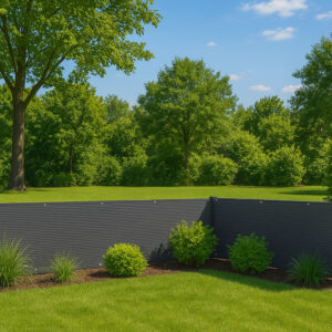 Balkono privatumo ekranas su tvirtinimo detalėmis 100x500 cm šešėlinis tinklelis + montavimo priedai pilkas MultiGarden - Image 9