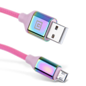 Laidas REAL-EL Premium USB A - Micro USB Rainbow 1m, vaivorykštės spalvos - Image 7