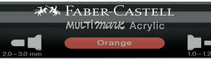 Akrilinis žymeklis Faber-Castell Multimark SP, oranžinė spalva 115 - Image 2