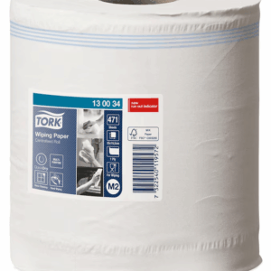 Popieriniai rankšluosčiai Tork Wiping Centerfeed M2 (130034), 1 sluoksnis, baltos spalvos, 165 m