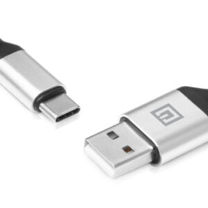 Laidas REAL-EL Premium USB A - C tipo, odinis, juodos spalvos, 1 m, odinis - Image 2