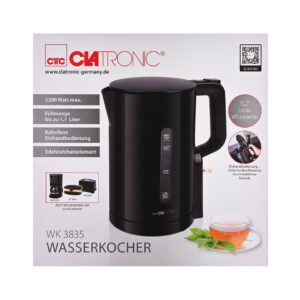 Clatronic WK 3835 elektrinis virdulys 1,7 L 2200 W Juoda - Image 3