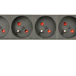 EnerGenie EG-PDU-014-F maitinimo skirstytuvas (8 FR lizdai, 1U, 16A, Schuko kištukas, 3m, juoda spalva) - Image 1