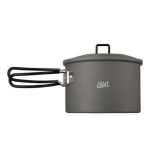 ESBIT PT1600HA turistinis maisto gaminimo indas Stiklinis indelis 1,6 L Aliuminis, Juoda