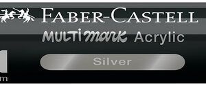 Akrilinis žymeklis Faber-Castell Multimark SP, sidabrinė spalva 251 - Image 3