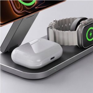 TECH-PROTECT A52 3IN1 MAGNETINIS MAGSAFE BELAIDIS ĮKROVIKLIS 25W QI2.2 JUODAS - Image 9