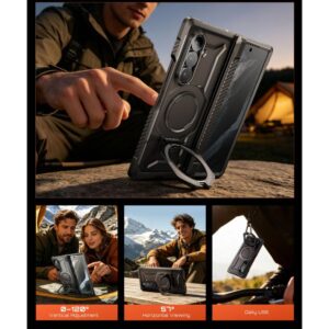 SUPCASE UB GRIP MAG MAGSAFE 2-SET GALAXY Z FOLD 8 JUODAS - Image 9
