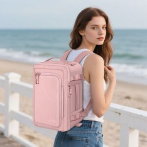 Tech-Protect DEFENDER S50 RYANAIR & WIZZAIR KELIONINĖ KUPRINĖ NEŠIOJAMAM KOMPIUTERIUI 20L 40x20x25 DULKIŲ ROŽINĖ - Image 9