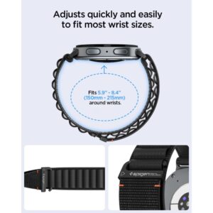 Spigen WBF1 DIRŽELIS Samsung Galaxy WATCH 8 / 9 / CLASSIC (40 / 44 / 46 MM) JUODAS - Image 9