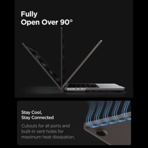 SPIGEN AIRSKIN MACBOOK PRO 16 M1-M5 / M5 PRO / M5 PRO MAX 2021-2026 MATINĖ JUODA - Image 9