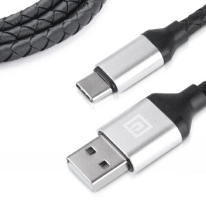 Laidas REAL-EL Premium USB A - C tipo, odinis, juodos spalvos, 1 m, odinis - Image 6