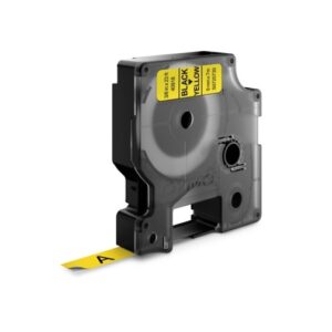 Etikečių juostelė DYMO D1, 9mmx7 m, juoda geltoname fone - Image 3