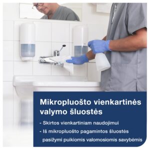 Vienkartinės valymo šluostės iš mikropluošto Tork (183700), 60 g/m2, 40 vnt - Image 4