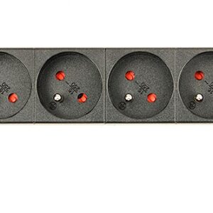 EnerGenie EG-PDU-014-F maitinimo skirstytuvas (8 FR lizdai, 1U, 16A, Schuko kištukas, 3m, juoda spalva) - Image 2